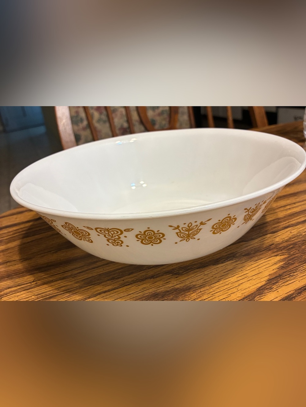 Vintage Corelle 8 1/2” serving bowl; Butterfly Gold design; new condition!